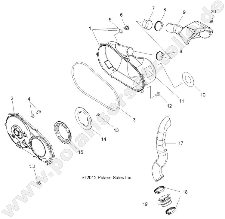 BODY, CLUTCH COVER and DUCTING