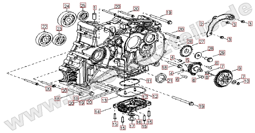 Motorgehäuse rechts