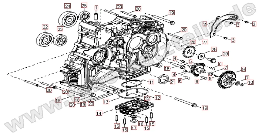 Motorgehäuse rechts Motorgehäuse rechts