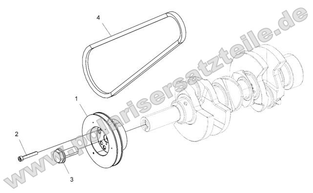 Engine, Drive Pulley and Drive Belt Engine, Drive Pulley and Drive Belt