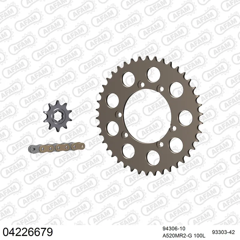 AFAM Kettensatz Aluminium 520 MR2-G 10x42 - Sherco Trial 2.5 1999-01 - 04226679