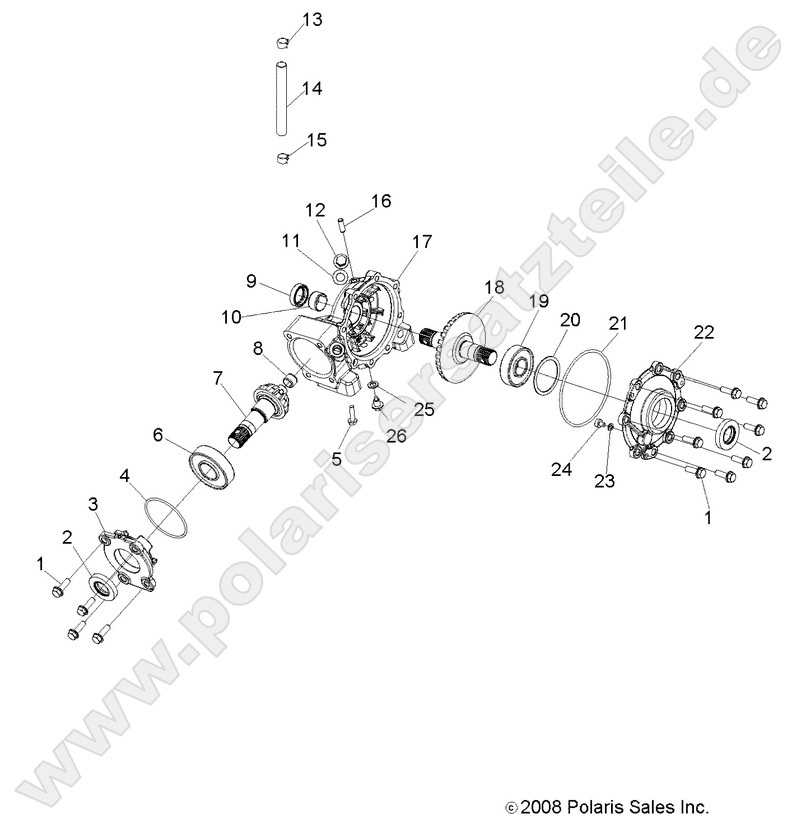 DRIVE TRAIN, FRONT GEARCASE DRIVE TRAIN, FRONT GEARCASE