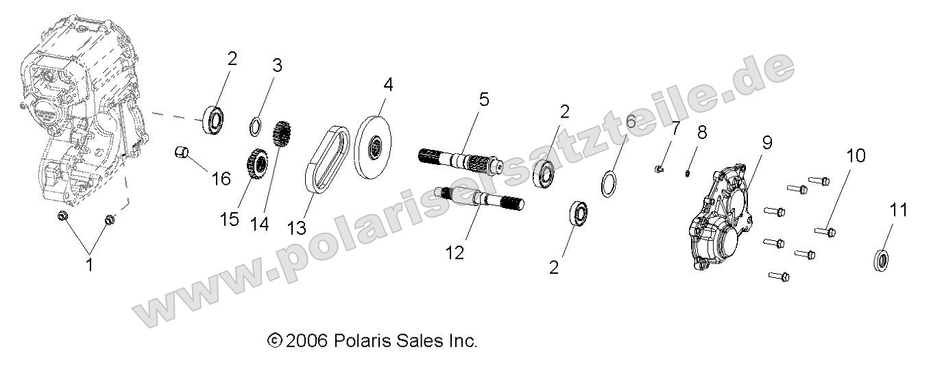 Drive Train, Main Gearcase Output Shaft Drive Train, Main Gearcase Output Shaft