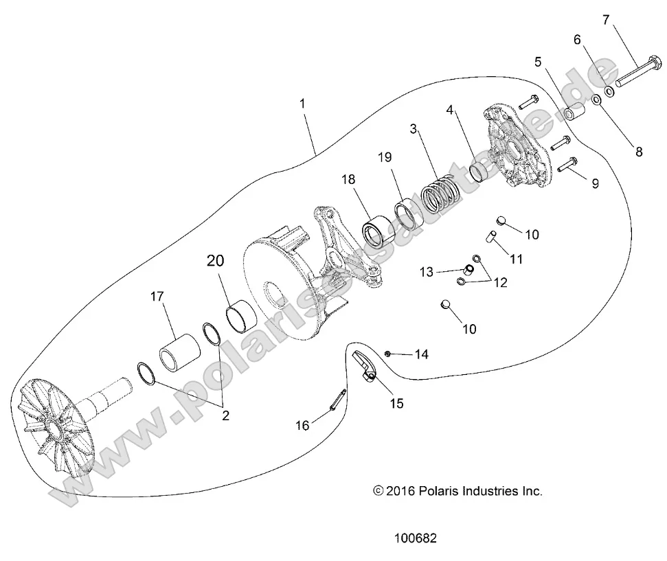 Drive Train, Primary Clutch Drive Train, Primary Clutch