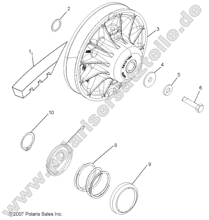 DRIVE TRAIN, SECONDARY CLUTCH