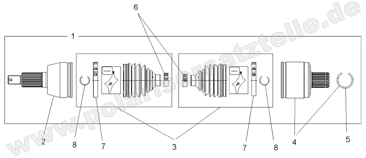 DRIVE TRAIN, DRIVE SHAFT, REAR DRIVE TRAIN, DRIVE SHAFT, REAR
