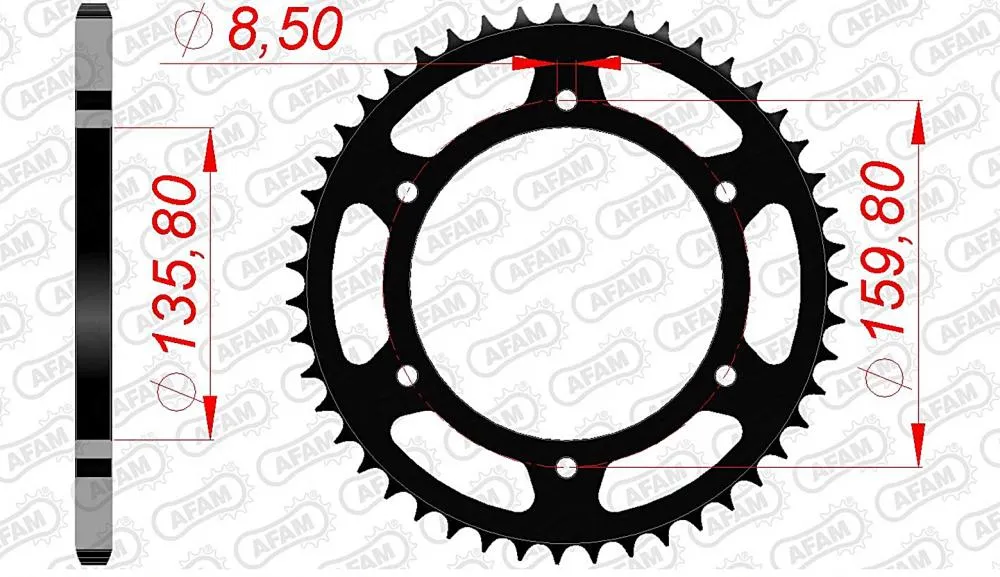 afam_kettenrad_hinten_35304 AFAM Kettensatz Stahl 520 XSR-G 16x46 - Aprilia Pegaso 650 IE 2001-04