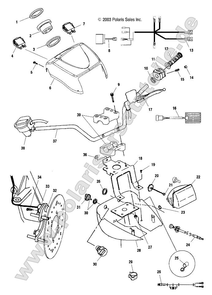 Handlebar and Headlight Pod