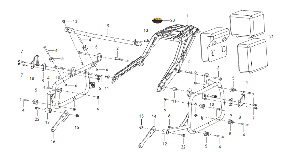 Kofferset- links/rechts/Topcase/Halterung Kofferset- links/rechts/Topcase/Halterung