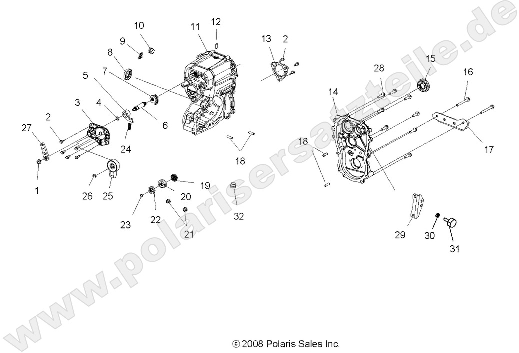 DRIVE TRAIN, MAIN GEARCASE DRIVE TRAIN, MAIN GEARCASE