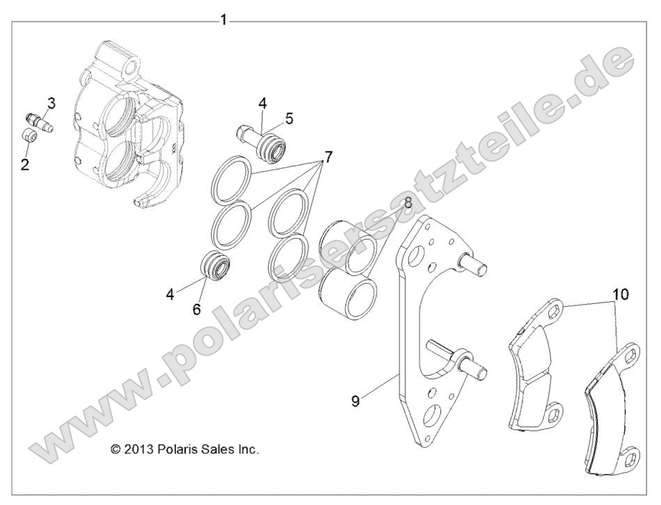 Brakes, Front Caliper (built 11/5/13 and after)