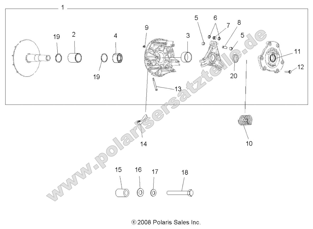 Drive Train, Primary Clutch Drive Train, Primary Clutch