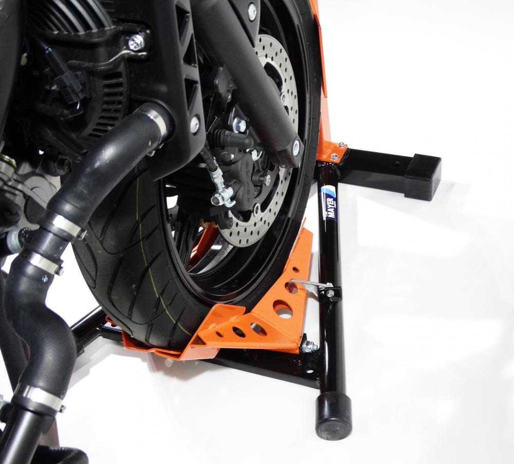 TMP Motorrad Vorderrad Transportständer Wippe 13" - 19" schwarz/orange