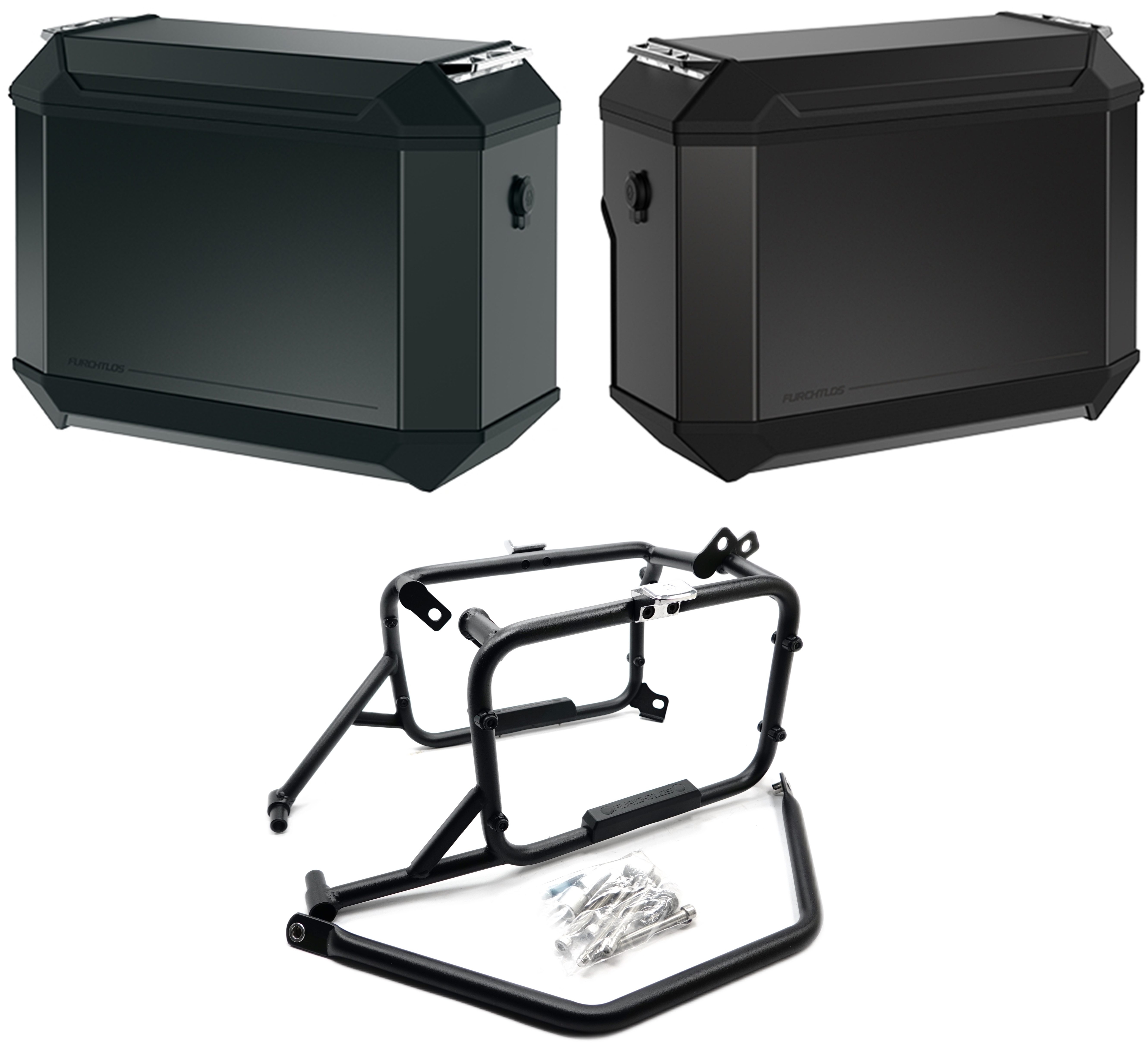 Furchtlos RANGER OFFSET Seitenkofferträger inkl. Seitenkoffer Set anthrazit - Triumph Tiger 900 2020-24 Furchtlos RANGER OFFSET Seitenkofferträger inkl. Seitenkoffer Set anthrazit - Triumph Tiger 900 2020-24