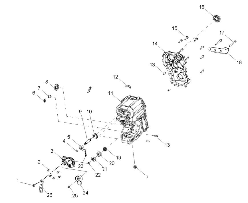 DRIVE TRAIN, MAIN GEARCASE