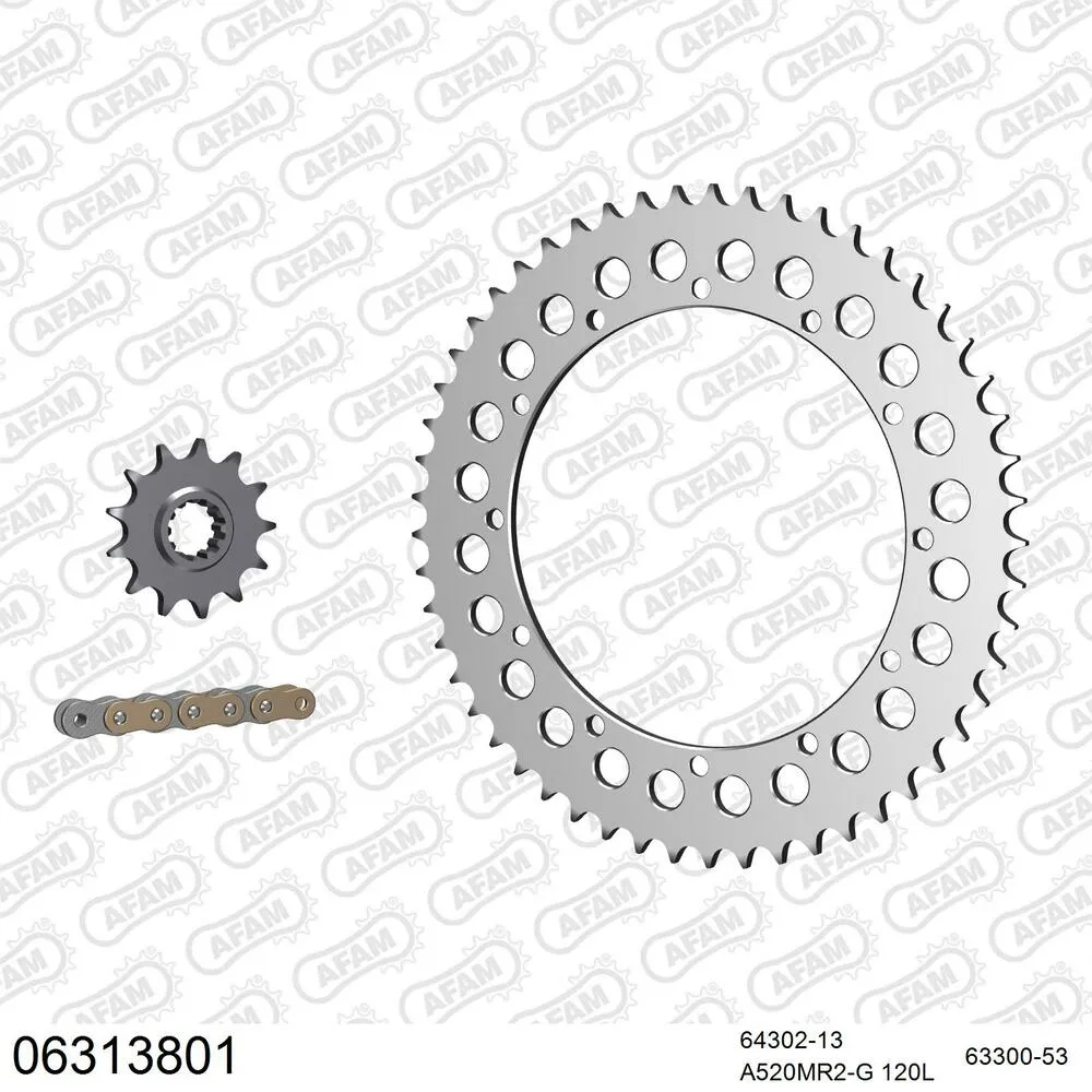 06313801 AFAM Kettensatz Aluminium 520 MR2-G 13x53 - Husqvarna CR 125 1983-84 - 06313801