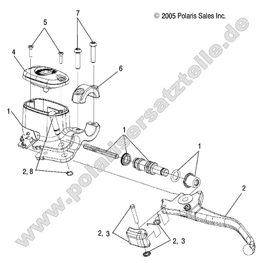 Brakes, Front Brake Lever and Master Cylinder Brakes, Front Brake Lever and Master Cylinder