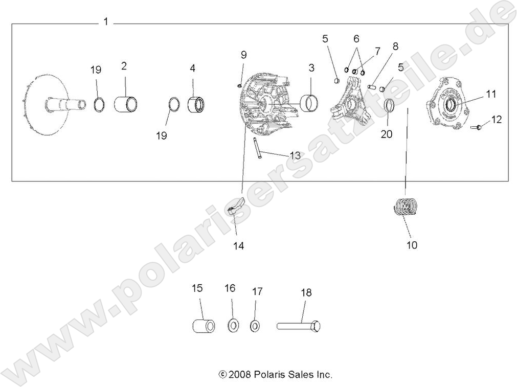 DRIVE TRAIN, PRIMARY CLUTCH DRIVE TRAIN, PRIMARY CLUTCH
