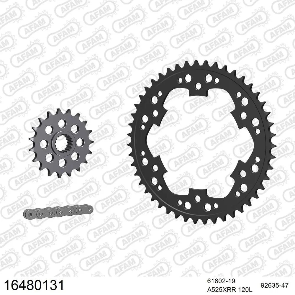 16480131 AFAM Kettensatz Stahl 525 XMR3 19x47 - BMW F 800 R 2015-20 - 16480131