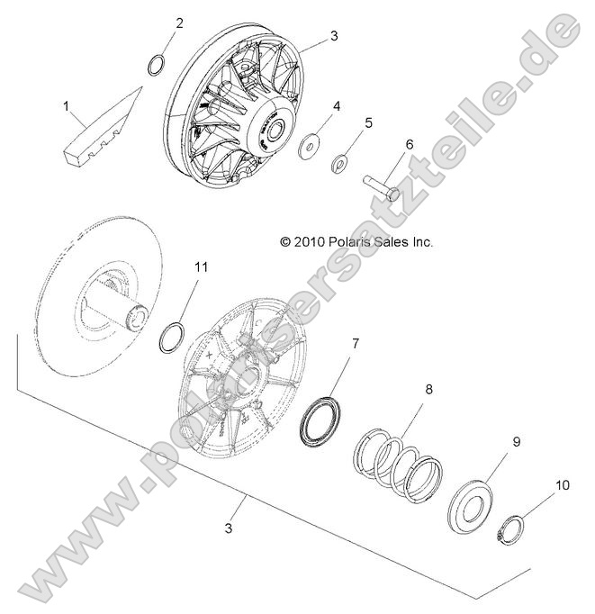 Drive Train, Secondary Clutch