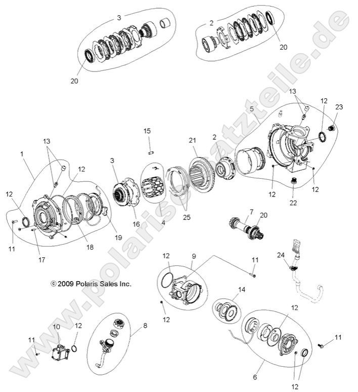 DRIVE TRAIN, FRONT GEARCASE INTERNALS DRIVE TRAIN, FRONT GEARCASE INTERNALS