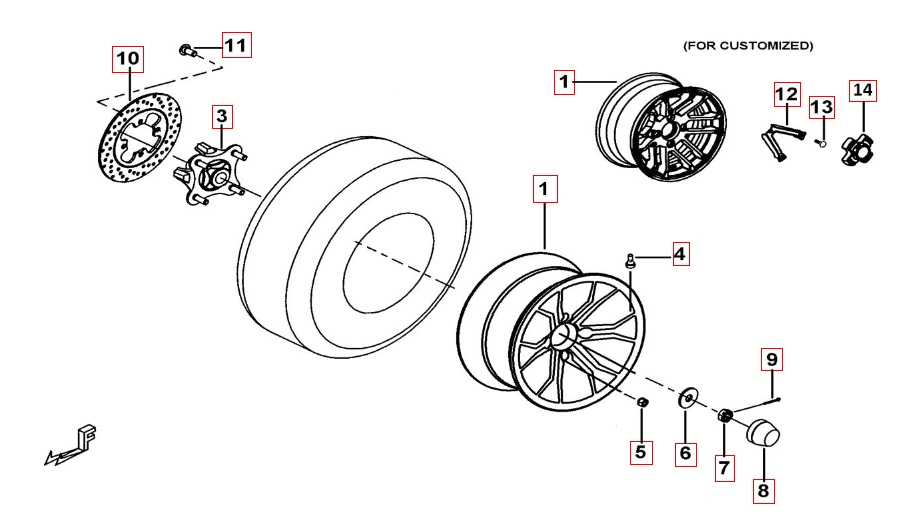 Hinterrad (Kundenspez.)