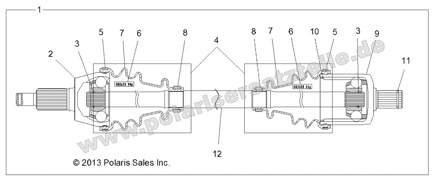 Drive Train, Front Half Shaft Drive Train, Front Half Shaft