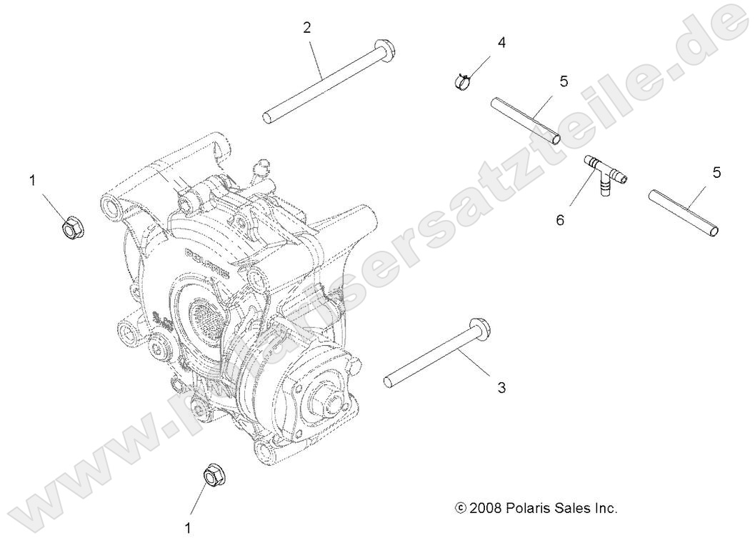 DRIVE TRAIN, GEARCASE MOUNTING, REAR