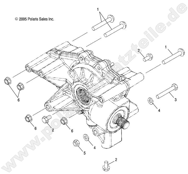 DRIVE TRAIN, REAR GEARCASE MOUNTING DRIVE TRAIN, REAR GEARCASE MOUNTING