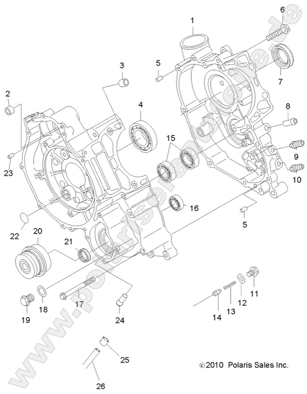 ENGINE, CRANKCASE ENGINE, CRANKCASE