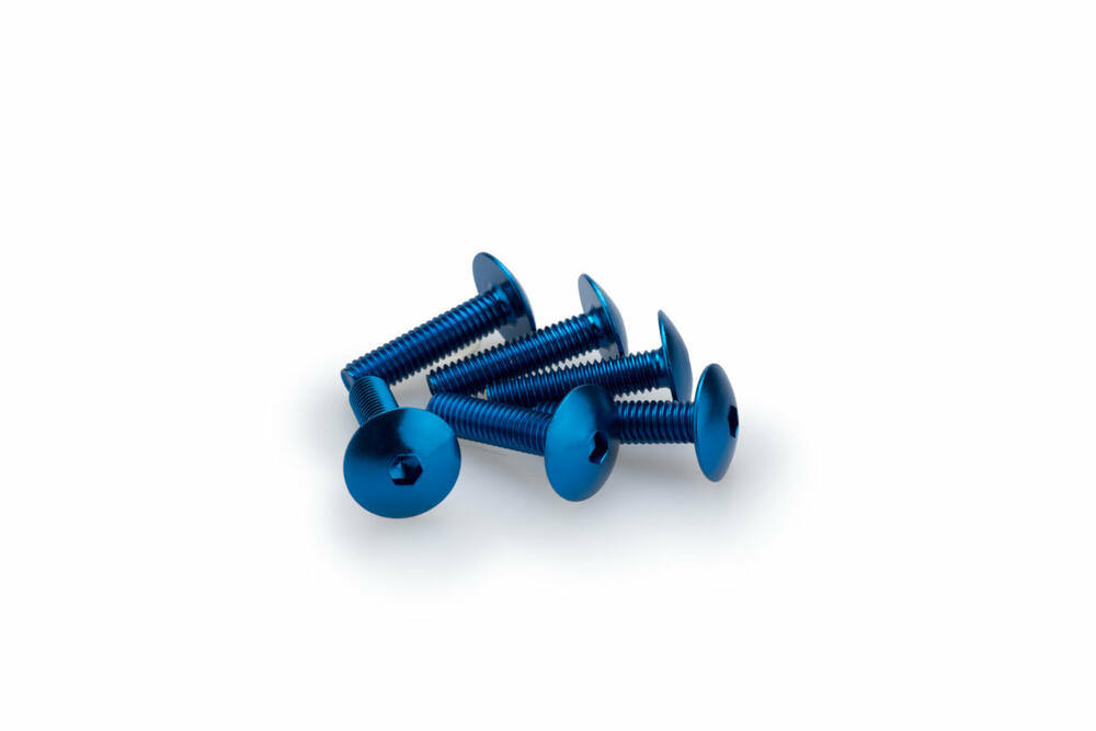 PUIG SCHRAUBEN-KIT (KUPPELFÖRMIG) M6X25MM. BLAU - 0689A