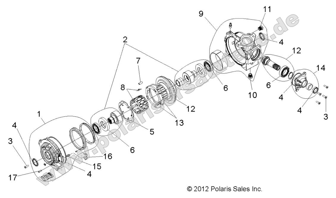 Drive Train, Front Gearcase Internals