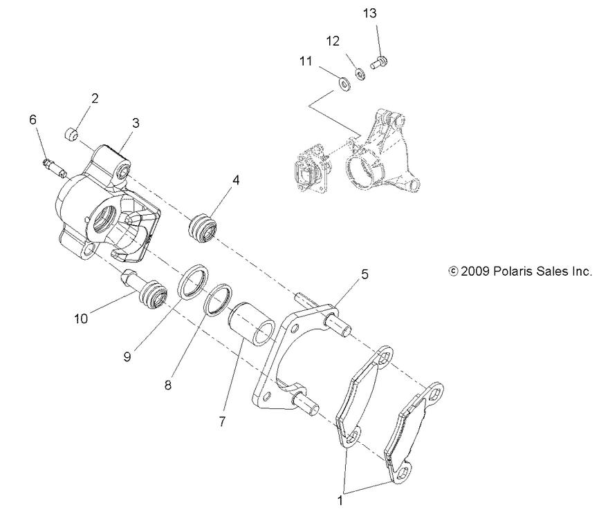 BRAKES, REAR CALIPER BRAKES, REAR CALIPER