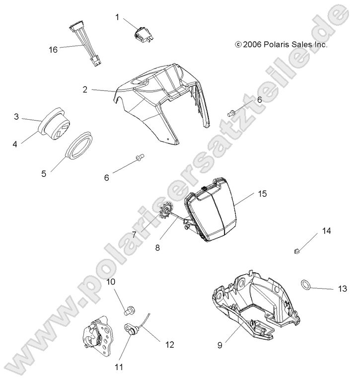 HEADLIGHT POD and SPEEDOMETER