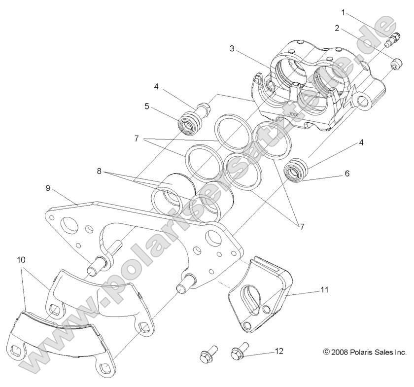 Brakes, Front Caliper (built 11/5/13 and after)