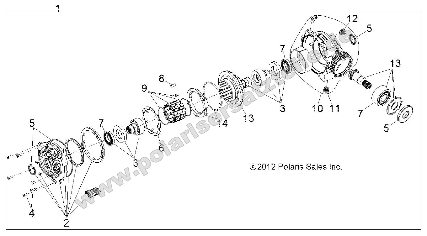 Drive Train, Front Gearcase Internals Drive Train, Front Gearcase Internals