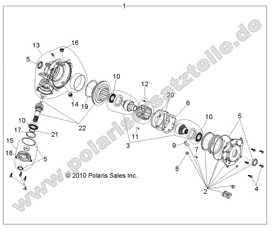 Drive Train, Front Gearcase Internals (49RGRTRANSINTL1332773)