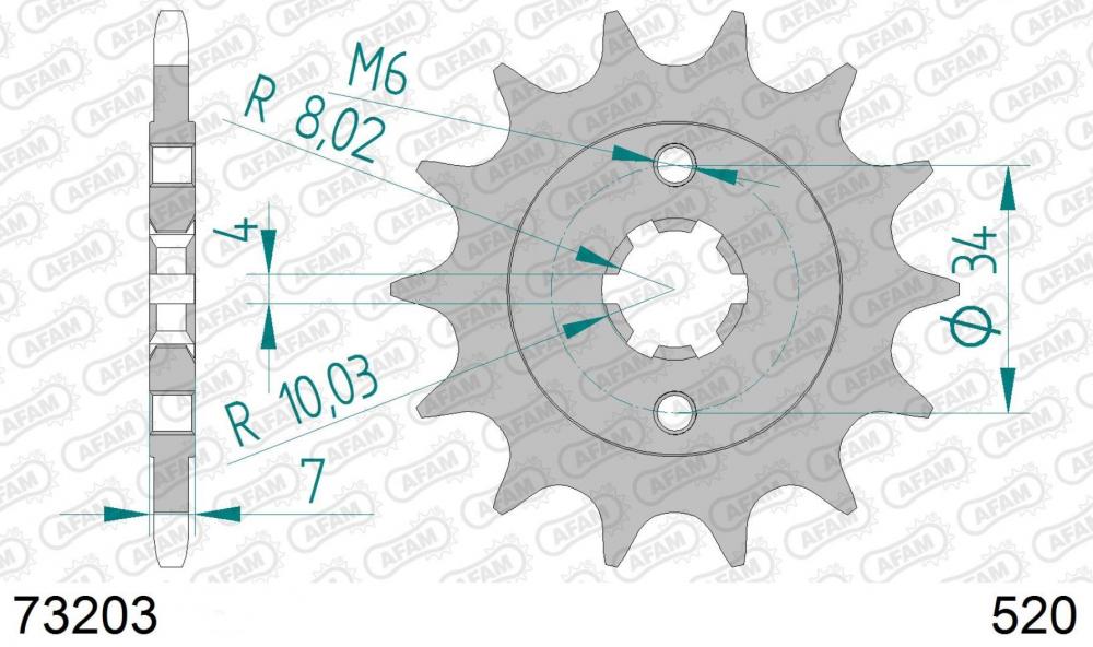 AFAM_Kettensatz_Stahl_520_XLR2_14x45___KTM_Duke_125_2011_20_ritzel_vorne AFAM Kettensatz Stahl 520 XLR2 14x45 - KTM Duke 125 2011-20