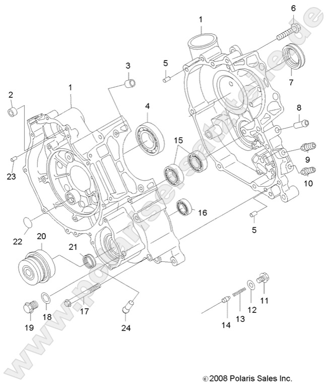 ENGINE, CRANKCASE ENGINE, CRANKCASE