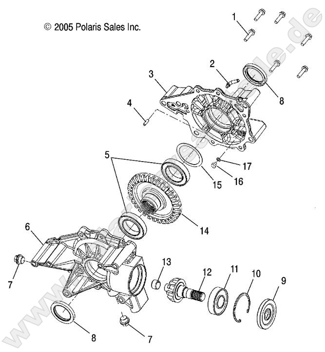 DRIVE TRAIN, REAR GEARCASE INTERNALS DRIVE TRAIN, REAR GEARCASE INTERNALS