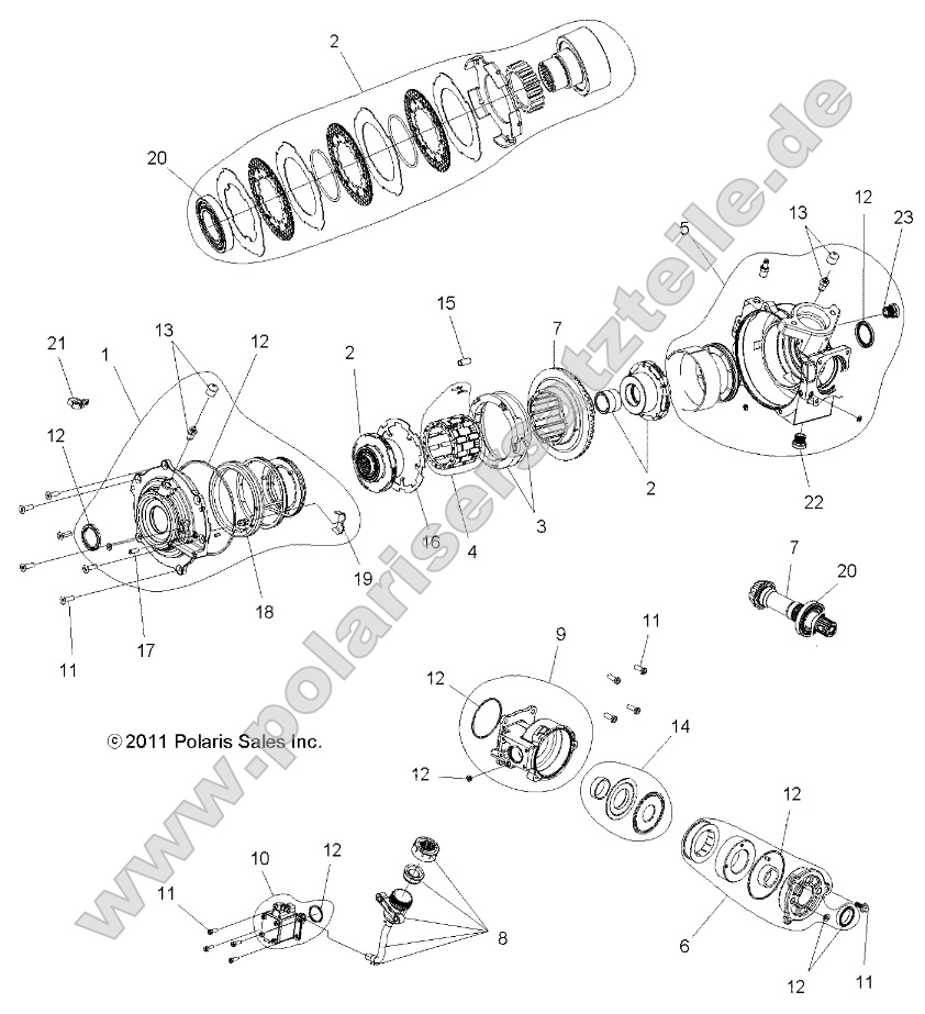 Drive Train, Front Gearcase Internals