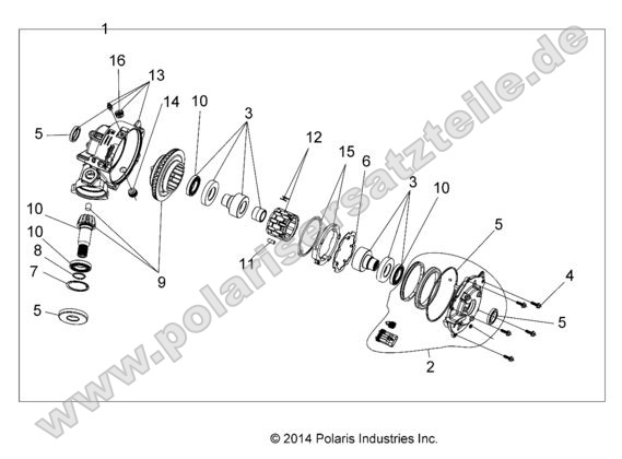 Drive Train, Front Gearcase Internals Drive Train, Front Gearcase Internals