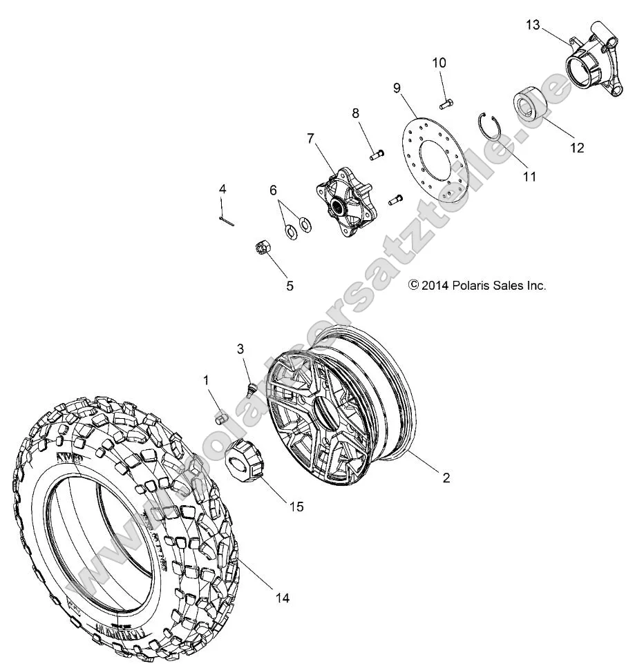 Wheels, Rear (49ATVWHEELRR15ACE570) Wheels, Rear (49ATVWHEELRR15ACE570)