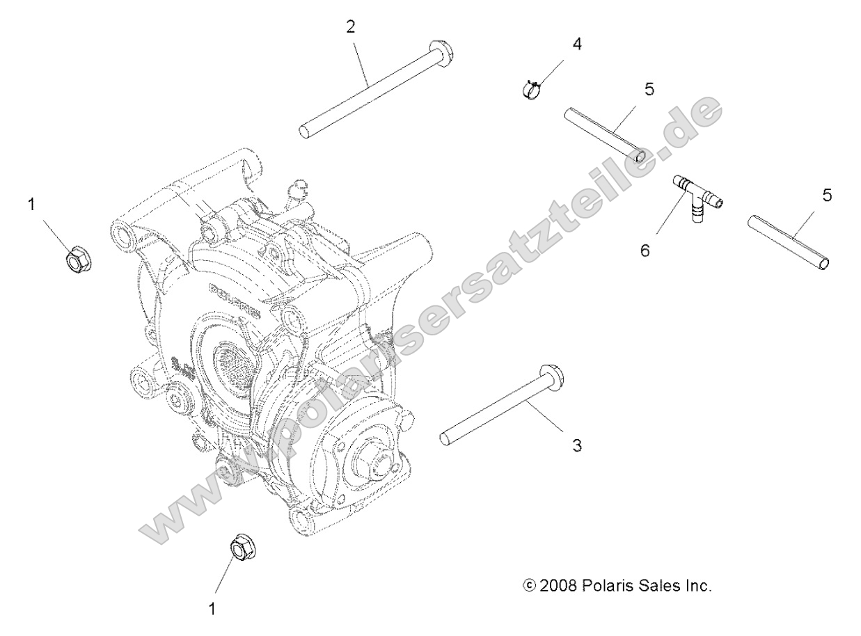 Drive Train, Gearcase Mounting, Rear