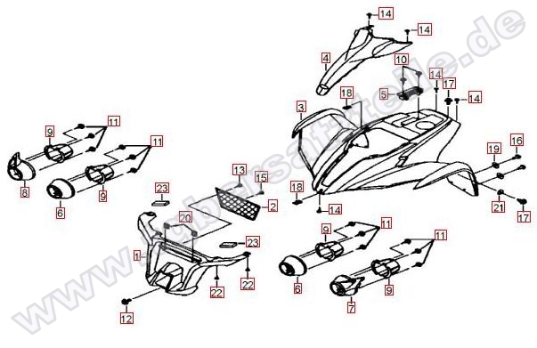 Frontverkleidung-Tankabdeckung