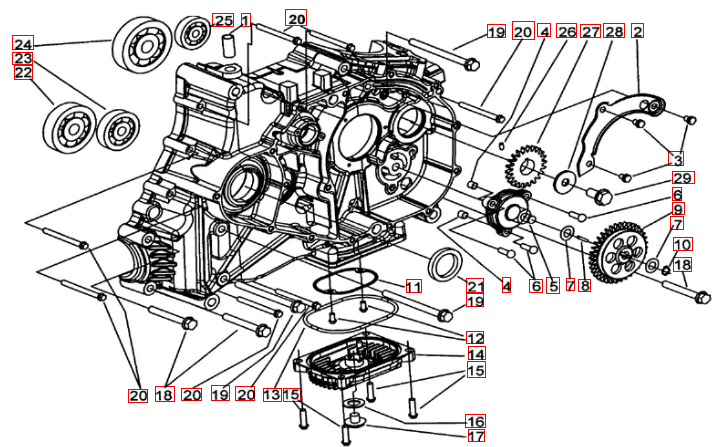 Motorgehäuse rechts