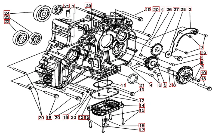 Motorgehäuse rechts Motorgehäuse rechts
