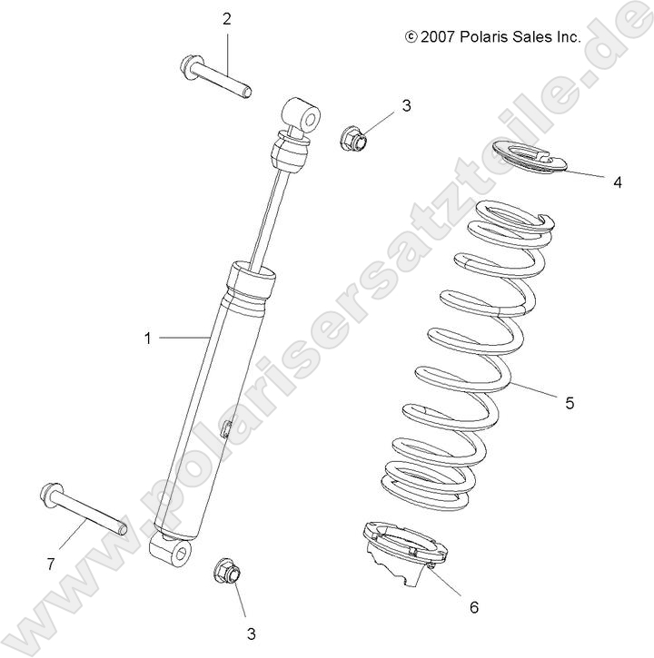 SUSPENSION, SHOCK, REAR SUSPENSION, SHOCK, REAR
