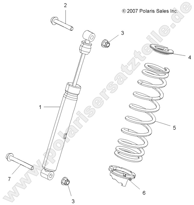 SUSPENSION, SHOCK, REAR SUSPENSION, SHOCK, REAR