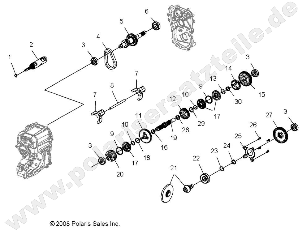 DRIVE TRAIN, MAIN GEARCASE INTERNAL